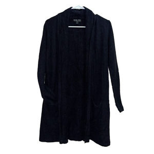 Barefoot Dreams Black Bamboo CozyChic Lite Long Sleeve Lounge Cardigan - Medium